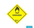 Etiquettes classe 5.1 agent oxydant (100 mm x 100 mm) - CODE 125