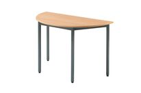 Table demi ronde L.1200 x P.600 mm hêtre et anthracite