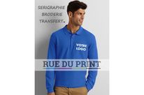 Polo adulte double piqué Premium S-L à manches longues
