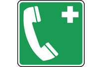 Panneau de premiers secours téléphone d&amp;#039;urgence