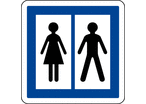 Panneau indication toilettes publiques CE12