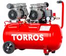 Compresseur silencieux sans huile cuve 50 L 1,5 kW / 2 Ch 280 L/min 8 bar 78 dB(A) 230 V Torros TC502810MS