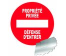 Panneau Propriété privée défense d'entrer - Alu Ø180mm - 4010670