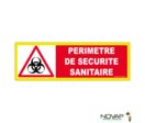 Panneau Périmètre de sécurité sanitaire - haute visibilité - 450x150mm - 4090795