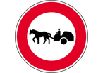Panneau interdiction au charrette B9c