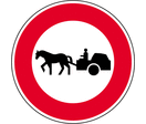 Panneau interdiction au charrette B9c