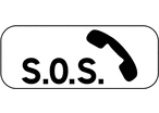 Panonceau poste d'appel d'urgence M9e