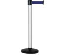 Poteau Alu Anodisé à sangle Bleu 4m x 50mm sur socle portable - 2052245