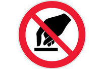 Panneau Ne pas toucher - Rigide Ø80mm - 4020754