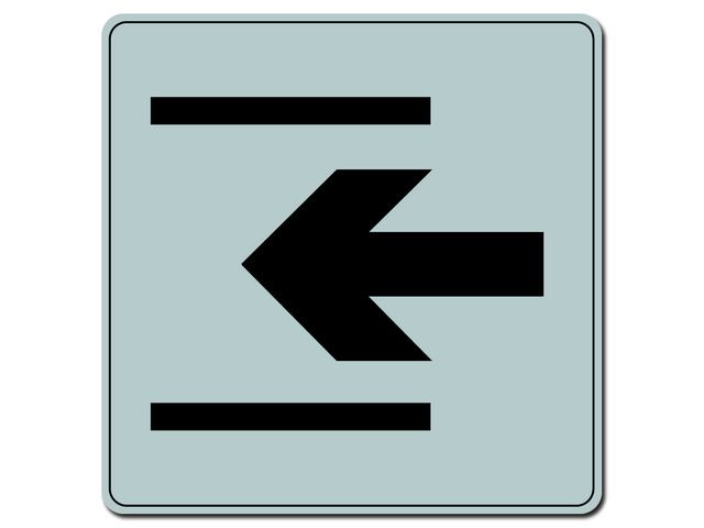 Plaquette Entrée - Plexiglas argent 90x90mm - 4330662