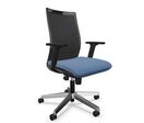 Nowy Styl - Chaise de bureau Intrata Bleu - Dossier résille 66cm - Ergonomique 8h - Renfort lombaire - Roulettes