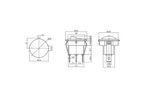 Intrerrupteur Rond Encastrable 6,5A NOIR