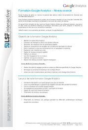 Catalogue Formation Avancee Google Analytics