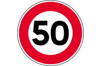 Panneau limitation de vitesse B14