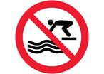 Panneau Interdit de plonger - Rigide Ø300mm - 4064222