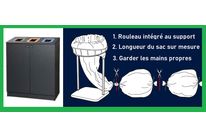 Poubelle de tri - avec système sacs sans fin | LONGOPAC Binmulti