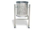 Corbeille publique circulaire 60 L inox