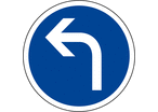 Panneau obligation direction à gauche B21c2
