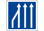 Panneau indication réduction de voies C28 ex.2