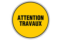 Panneau Attention travaux - Rigide Ø450mm - 4080017