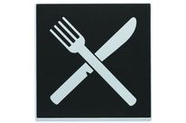 Plaque de porte Restaurant - Europe design 200x200mm - 4280110