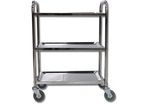 Table roulante en inox - 3 plateaux
