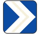 Panneau lumineux à leds de virage 1 chevron J4