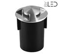 Spot LED encastré de sol balise inox 3W - 12V - QINOX 92 mm-B3