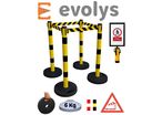 Kit 4 Poteaux EVOLYS PVC à Sangle 3M