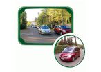 Miroir de signalisation à cadre coloré