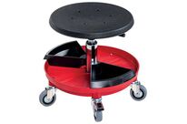 Global Professional Seating - Tabouret Bas Type 1001 Rouge - Hauteur Réglable 36-48 cm - Polyuréthane - Éco-responsable