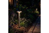 Pack de  5 - Spot Solaire LED à piquer 4.4W 50cm IP44 Rond avec Détecteur Aluminium