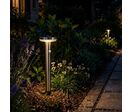 Pack de  5 - Spot Solaire LED à piquer 4.4W 50cm IP44 Rond avec Détecteur Aluminium