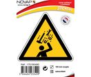 Panneau Danger Chute d'objets - adhésif Triangle 100mm - 4233499