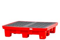 Bac de rétention en PE 1300x1300x300mm - avec grille - cap. 240lt MW Tools OPB4200