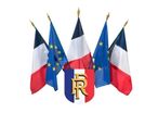 Kit écusson tricolore RF et 5 drapeaux (3 FR & 2 EU)
