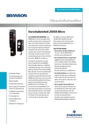 Catalogue Micro-actionneur 2000X