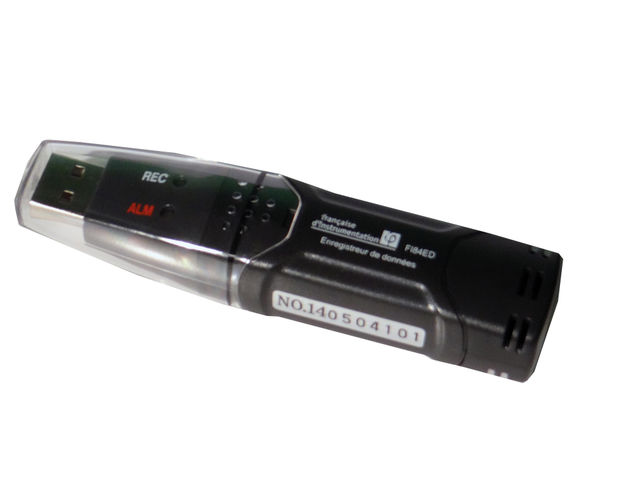Enregistreur miniature de température -40°C à 70°C et d'humidité, au format clé USB