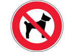 Panneau interdit aux chiens (modèle AC1)