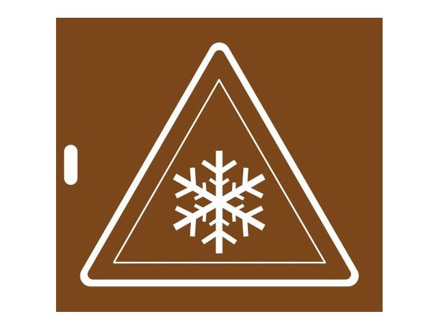Pochoir panneau risque de froid