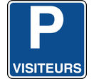 Panneau indication de parking réservé aux visiteurs