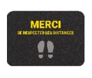 Tapis adhésif Covid - 43 X 61 cm - Prenez vos précautions merci