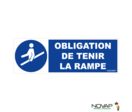 Panneau Obligation de tenir la rampe - Rigide 450x150mm - 4062990