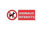Panneau picto animaux interdits