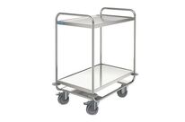 Hupfer - Chariot à plateaux inox renforcé - 2 plateaux 800x500 - Charge 160 kg - Éco-responsable