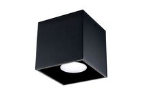 Plafonnier Carré pour Ampoule GU10 - Noir