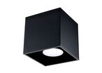 Plafonnier Carré pour Ampoule GU10 - Noir