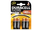 Piles 15 Volt alcaline LR06 PLUS  Duracell Boite de 4
