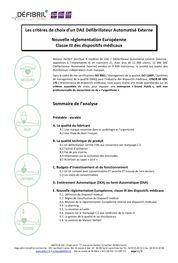 Catalogue Livres blancs : Les critères de choix d'un défibrillateur