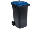 Manutan Expert - Poubelle de tri extérieur mobile 240L - Bleu - 2 roues basculantes - Recyclé 69%